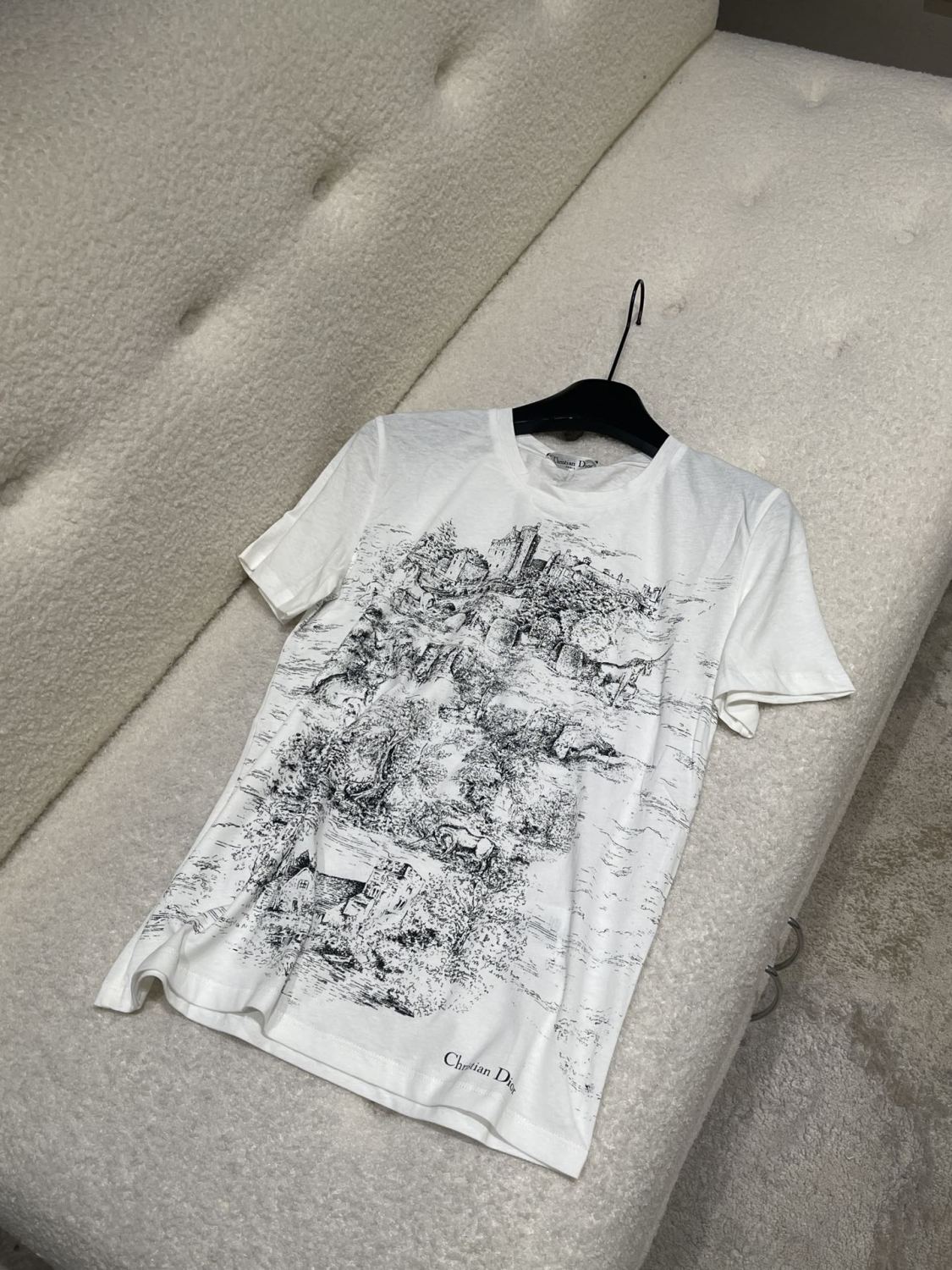 Women's Spring/summer Fashion Holiday Printed T-shirt Round Neck Casual Short Sleeved Top #74234