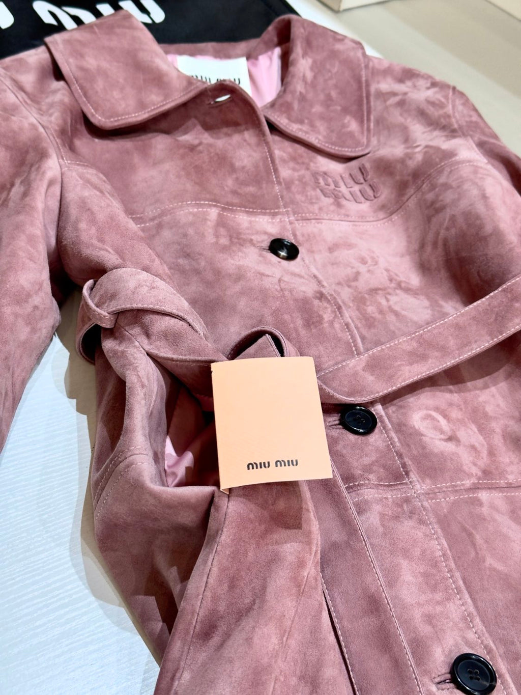 Women's Solid Color Logo Lapel Suede Single Breasted Pants Coat Jacket #72796