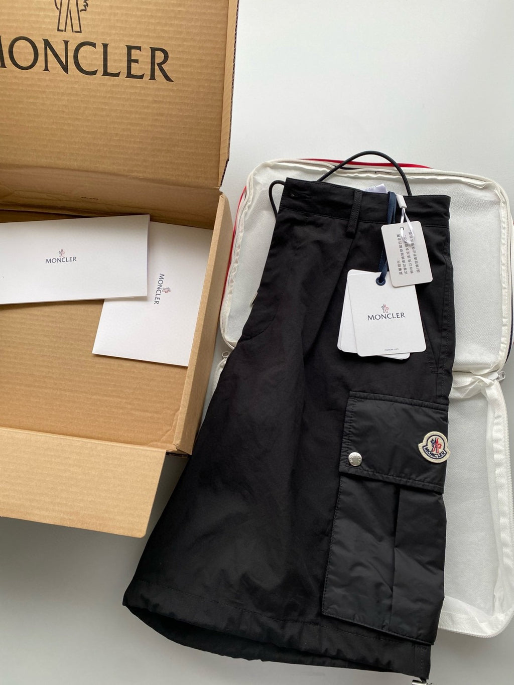 Men's Summer Black Straight Pocket Patch Logo Work Shorts #99788