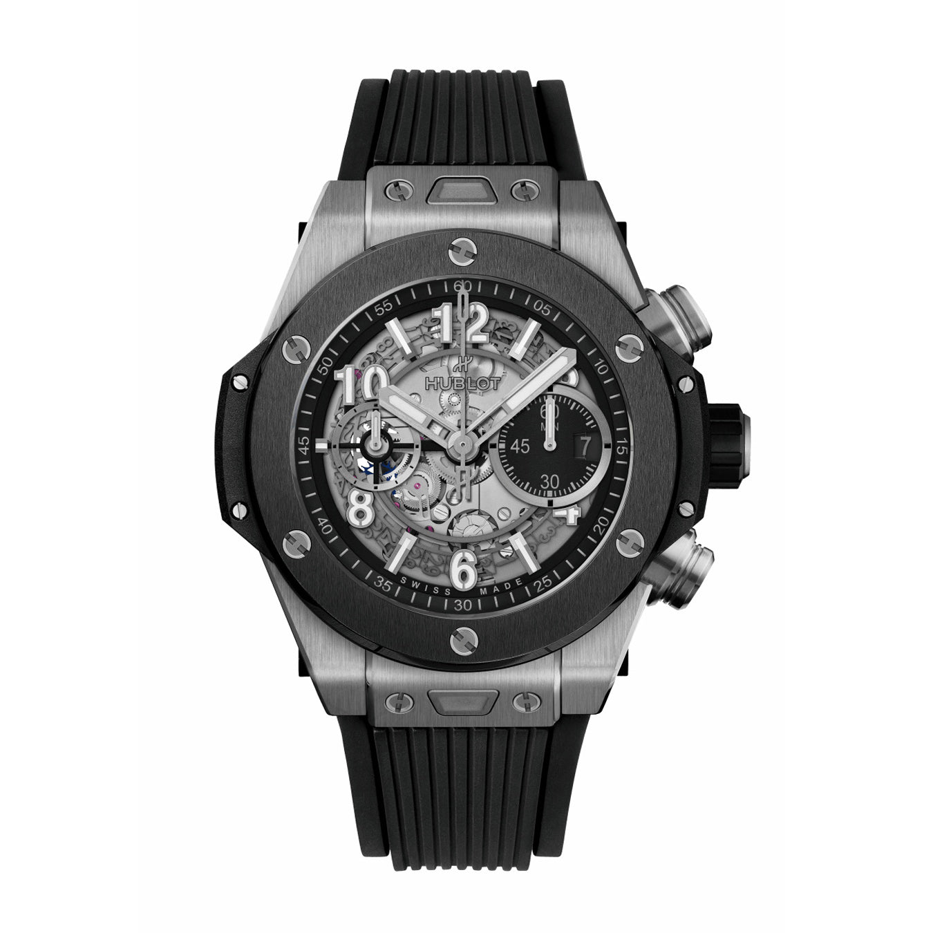 Hublot BIG BANG Men's Automatic Mechanical Movement Rubber Strap 44mm Mechanical Watch #73168