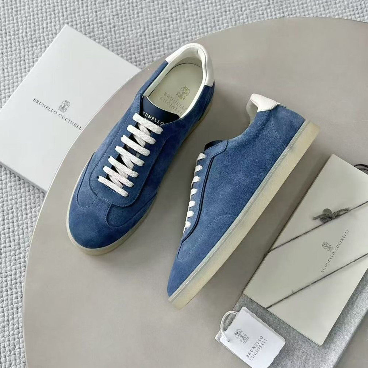 BC Men's Spring And Summer Washed Suede Rubber Sole Shoes Fashion Casual Solid Color Flat Sneakers Ngvp #1983