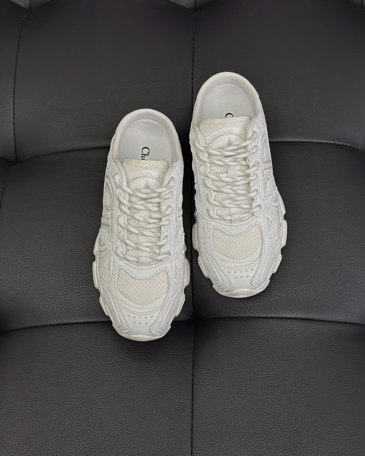 CD Chrono Women's Spring/autumn Two-tone Mesh Fabric Round Toe Lace-up Slip-on Low-top Shoes Fashion Casual #78135