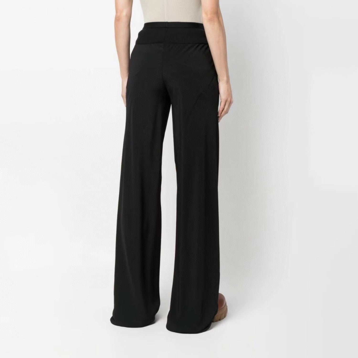 Women's Spring And Summer Fashion Casual High Waist Pants Straight Wide Leg Casual Pants  #71426