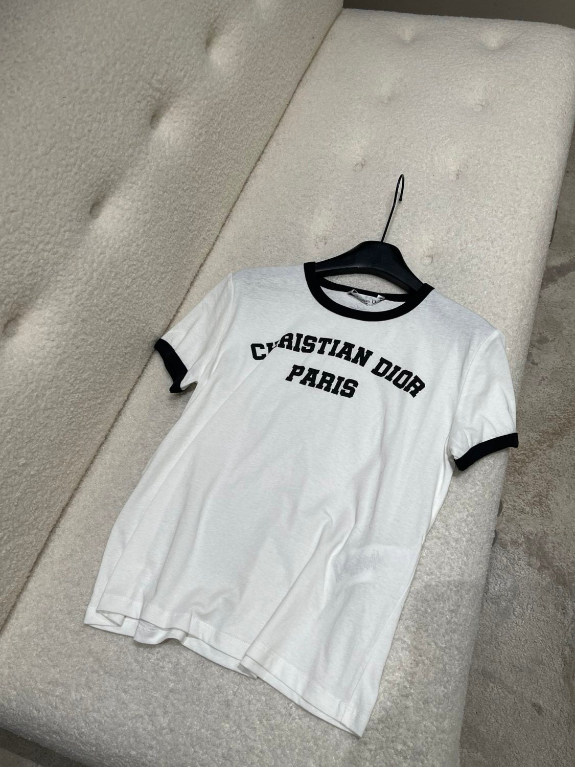 Women's Summer Solid Color Logo Letter Printed Round Neck Short Sleeve T-Shirt #74187