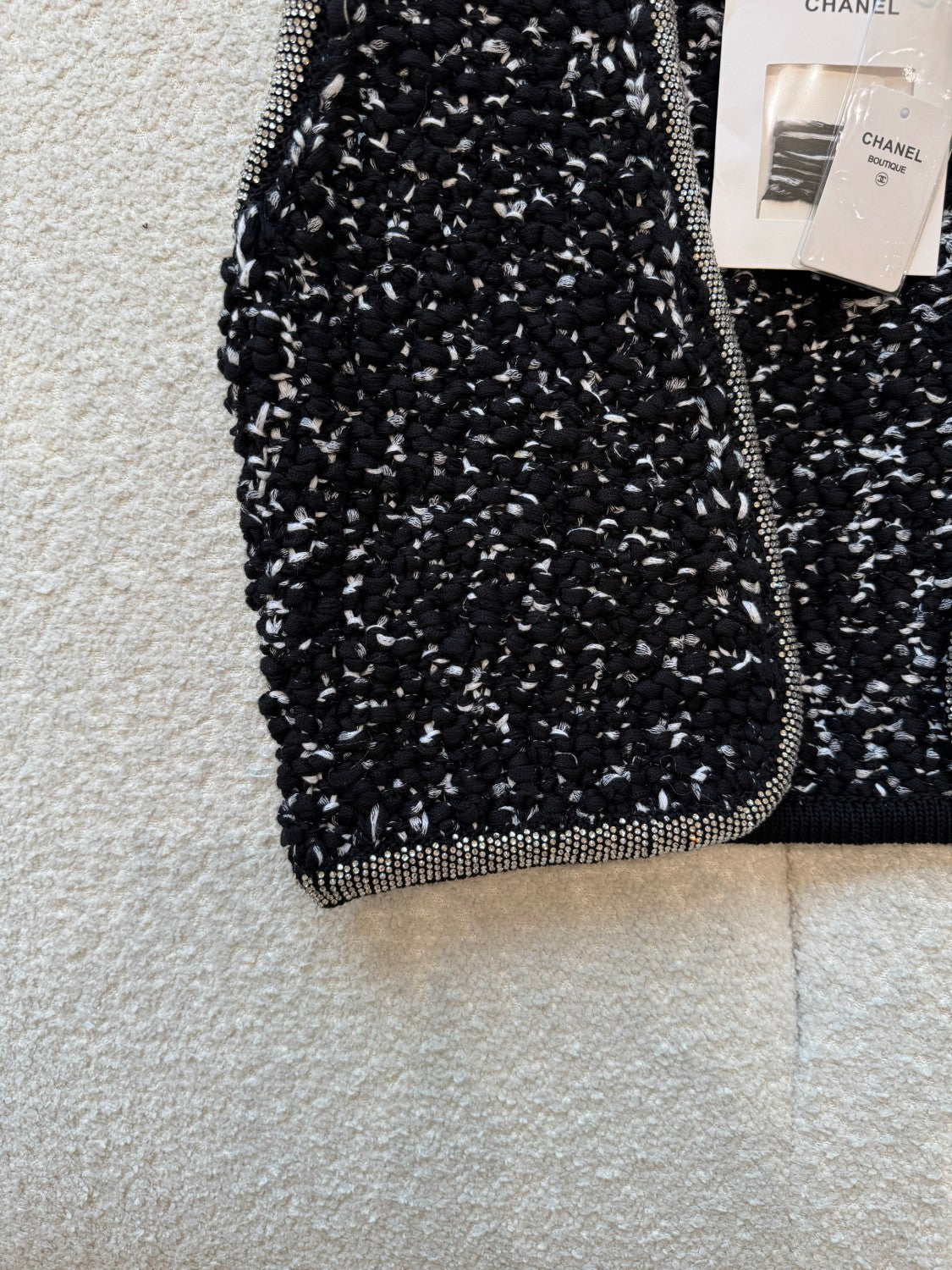 Women's Spring/Fall Knit Rhinestone-Embellished Solid-Color Cotton Sleeveless Cardigan Vest Ngvp #2396