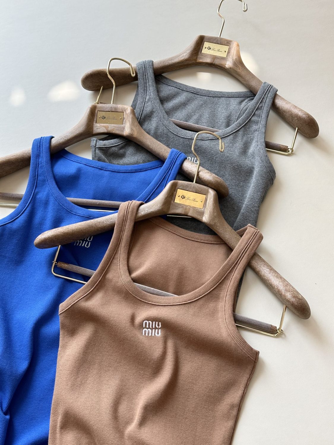 Women's Summer Solid Color Letter Print Round Neck Sleeveless Tank Top Vest #76684