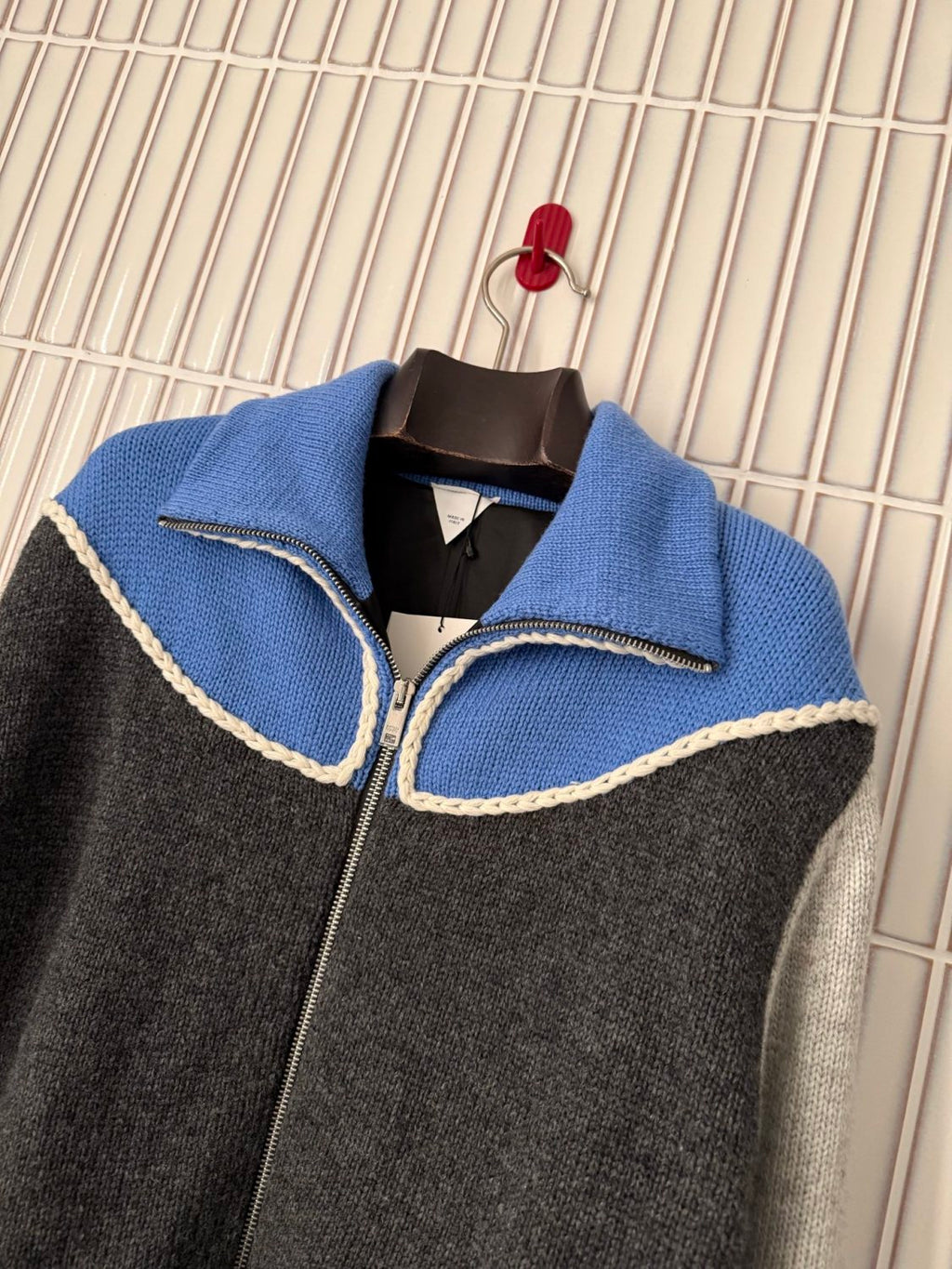 BV 2025 Men's Women's Color-Blocked Design Wool Knit Jacket #82542A