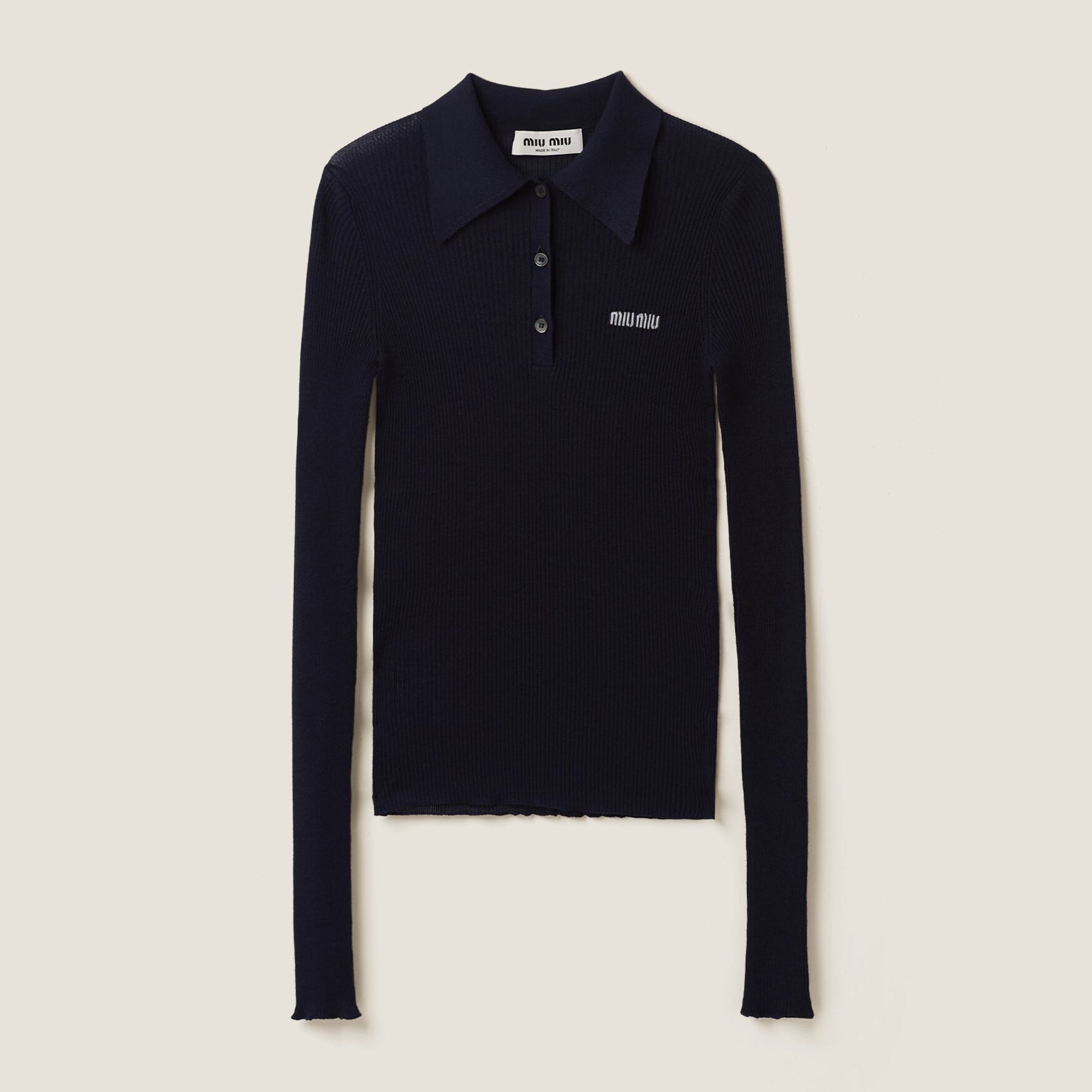 Women's Solid Color Logo Letter Print Casual Cashmere Long Sleeve Polo Shirt Top #72844