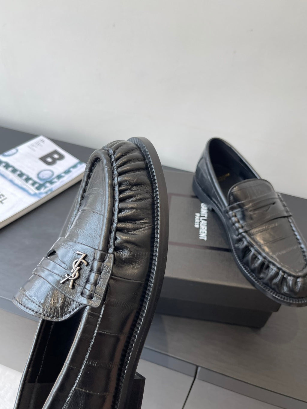 YS Women's Four Seasons Solid Color Round Toe Low Top Flat Heel Loafers Leather Casual Shoes #81342