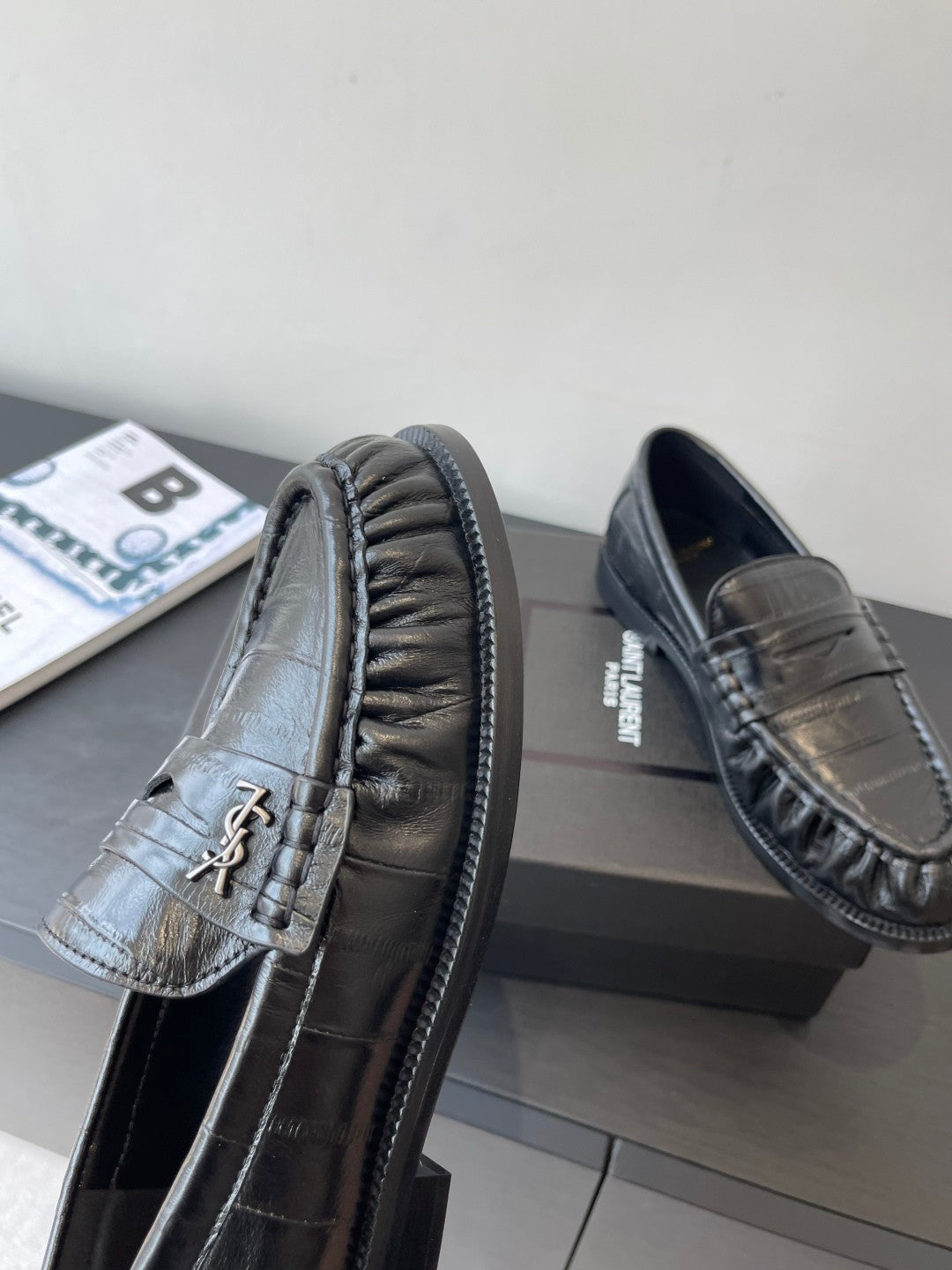 YS Women's Four Seasons Solid Color Round Toe Low Top Flat Heel Loafers Leather Casual Shoes #81342