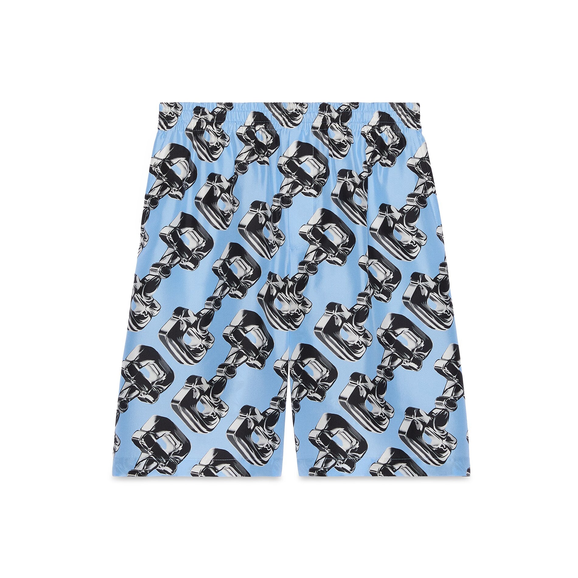 Men's Summer Glass Horsebit Printed Lapel Short Sleeve Shirt Shorts Set Suit #98783