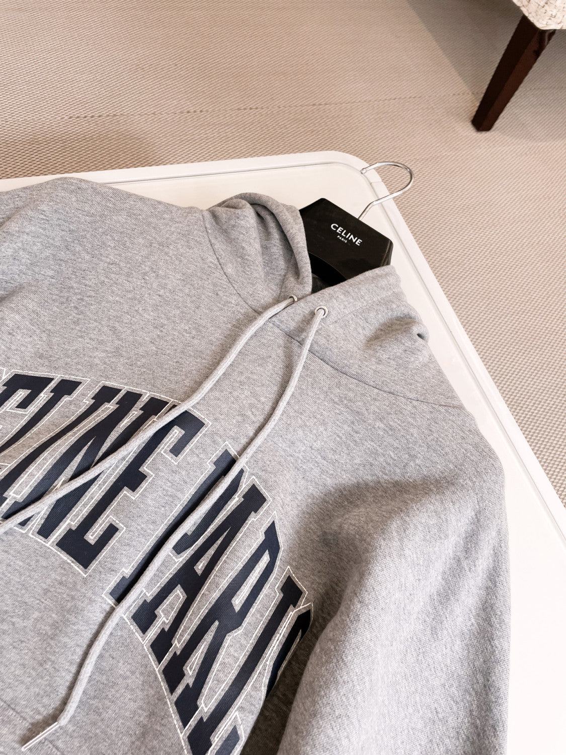 Women's Spring and Autumn Solid Color Letter Printed Loose Hooded Pullover Long Sleeve Sweatshirt #74999