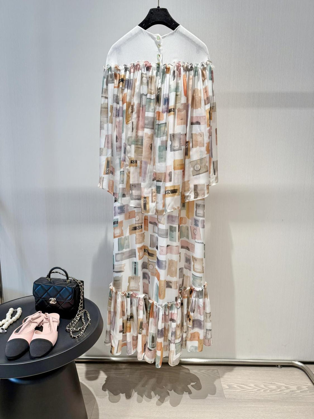 Women's Spring Summer Pattern Printed Long Silk Long Sleeve Dresses #75274