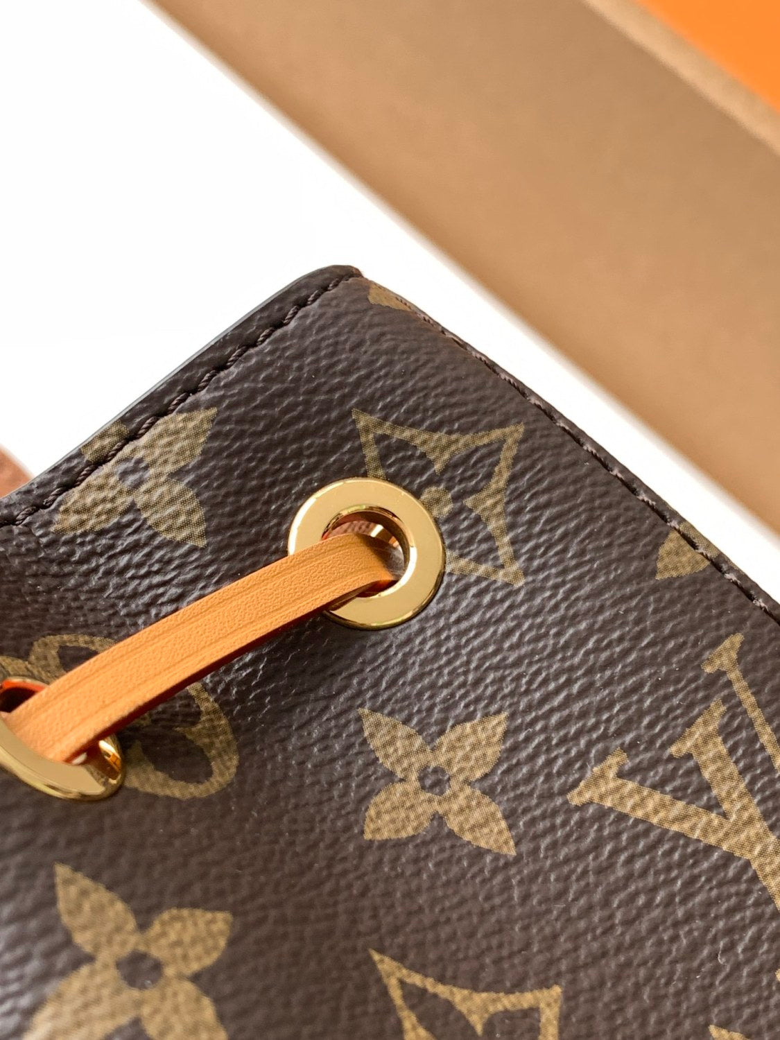 Montsouris Mini Women's Brown Letter Print Canvas and Leather Backpack Bag Bags #77525