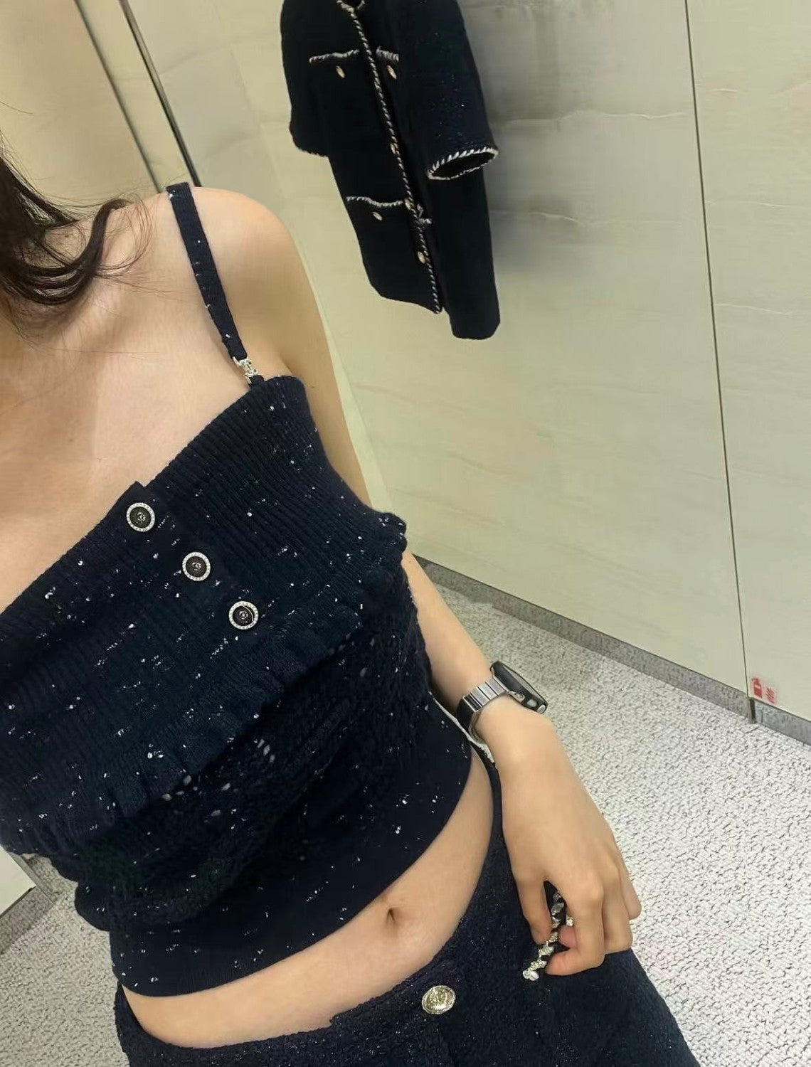 Women's Spring/Summer Lace-Up Knit Solid Color Cashmere Sleeveless Tank Top Vest Ngvp #2335