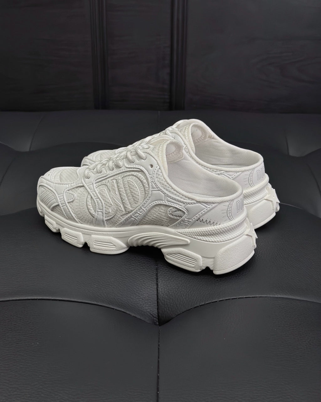 CD Chrono Women's Spring/autumn Two-tone Mesh Fabric Round Toe Lace-up Slip-on Low-top Shoes Fashion Casual #78135