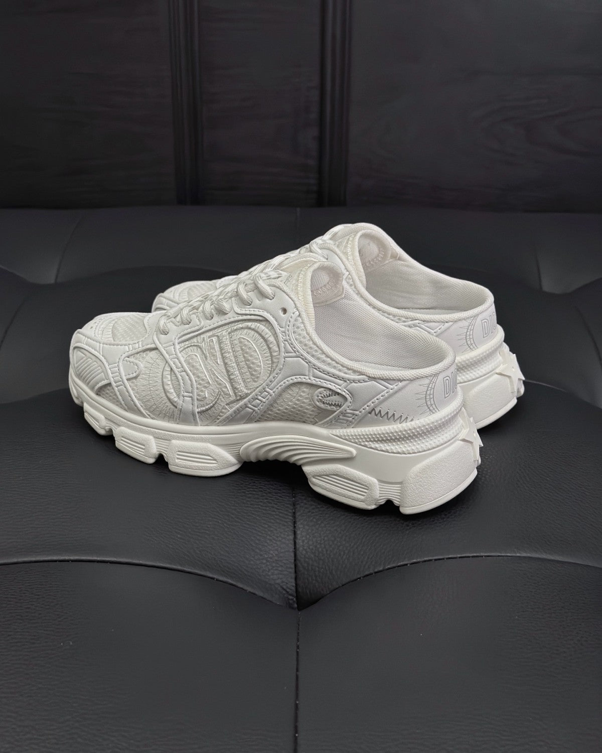 CD Chrono Women's Spring/autumn Two-tone Mesh Fabric Round Toe Lace-up Slip-on Low-top Shoes Fashion Casual #78135