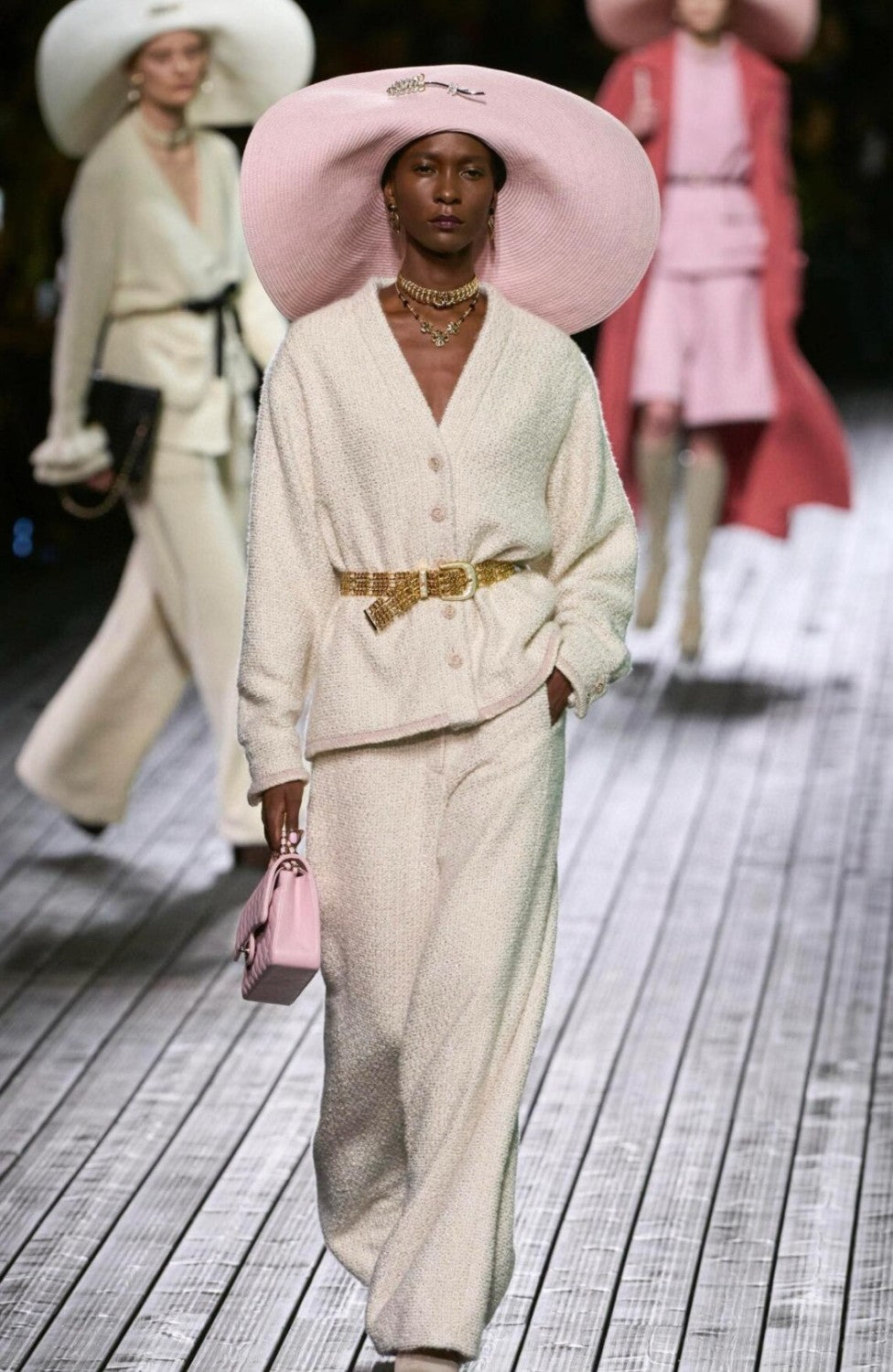 Women's Autumn And Winter Cashmere Tweed Casual Fit Solid Color Pants Ngvp #9616