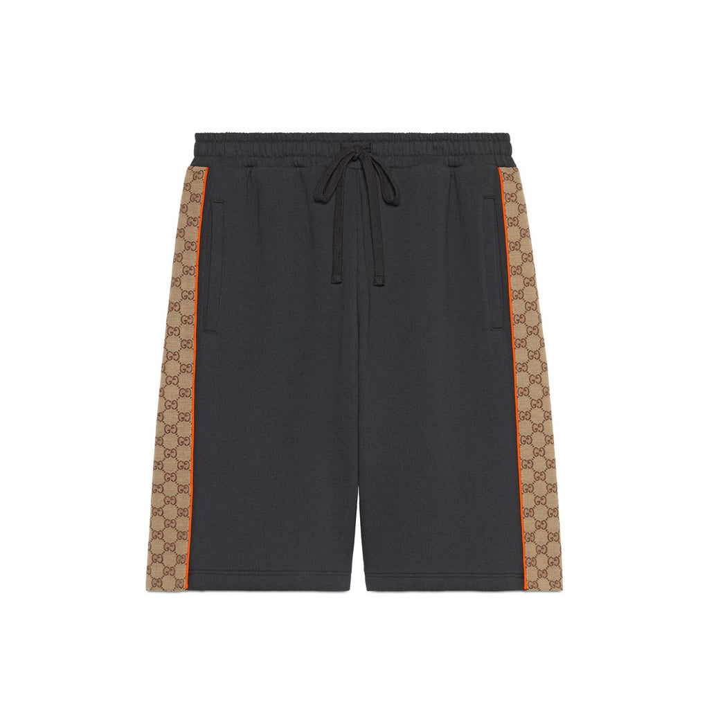 Men's Spring and Autumn Patchwork Logo Jacquard Zipper Hooded Long Sleeve Jacket Lace-Up Casual Shorts Pants Suit Set #98839