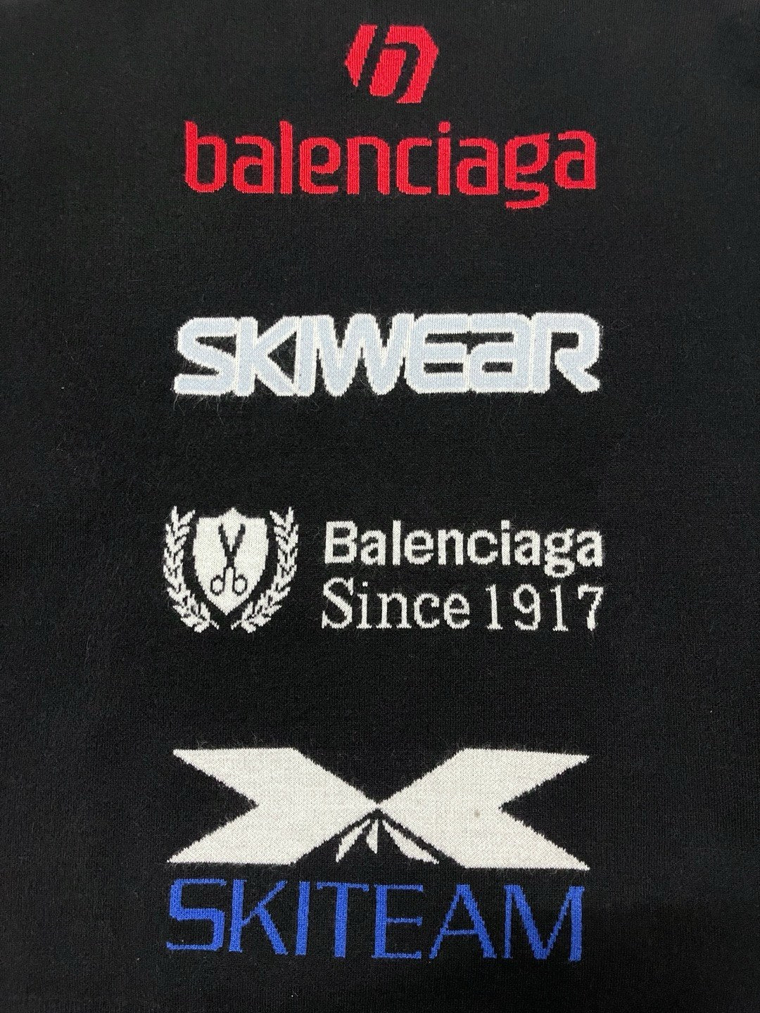 Men's and Women's Spring and Autumn Letter Printed High Neck Drop Shoulder Long Sleeve Sweater #74155