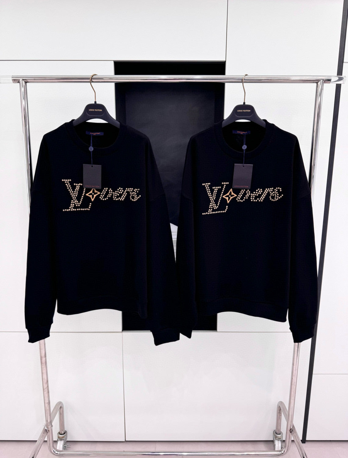 Men's Autumn Winter Black Round Neck Cotton Long Sleeve Sweatshirt Pullover #72242