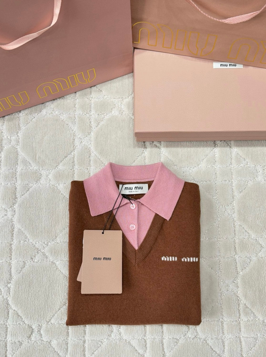 Women's Colorblocked Knit Loose Short Sleeve Polo Neck Knit Sweater #76256