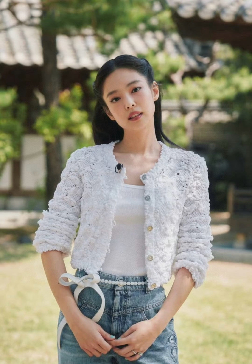 Women's CoCo Beach Four Seasons Solid Color Embroidered Straight Leg Denim Trousers Pants Ngvp #1699