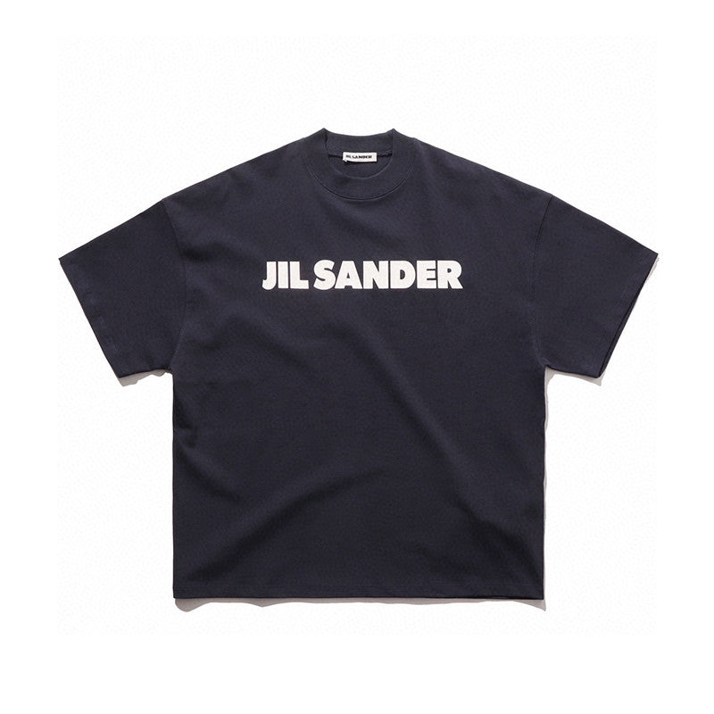 Jil Sander Men's Women's Summer Casual Short Sleeve Solid Color Letter Printed Loose Short Sleeve T-Shirt #98273