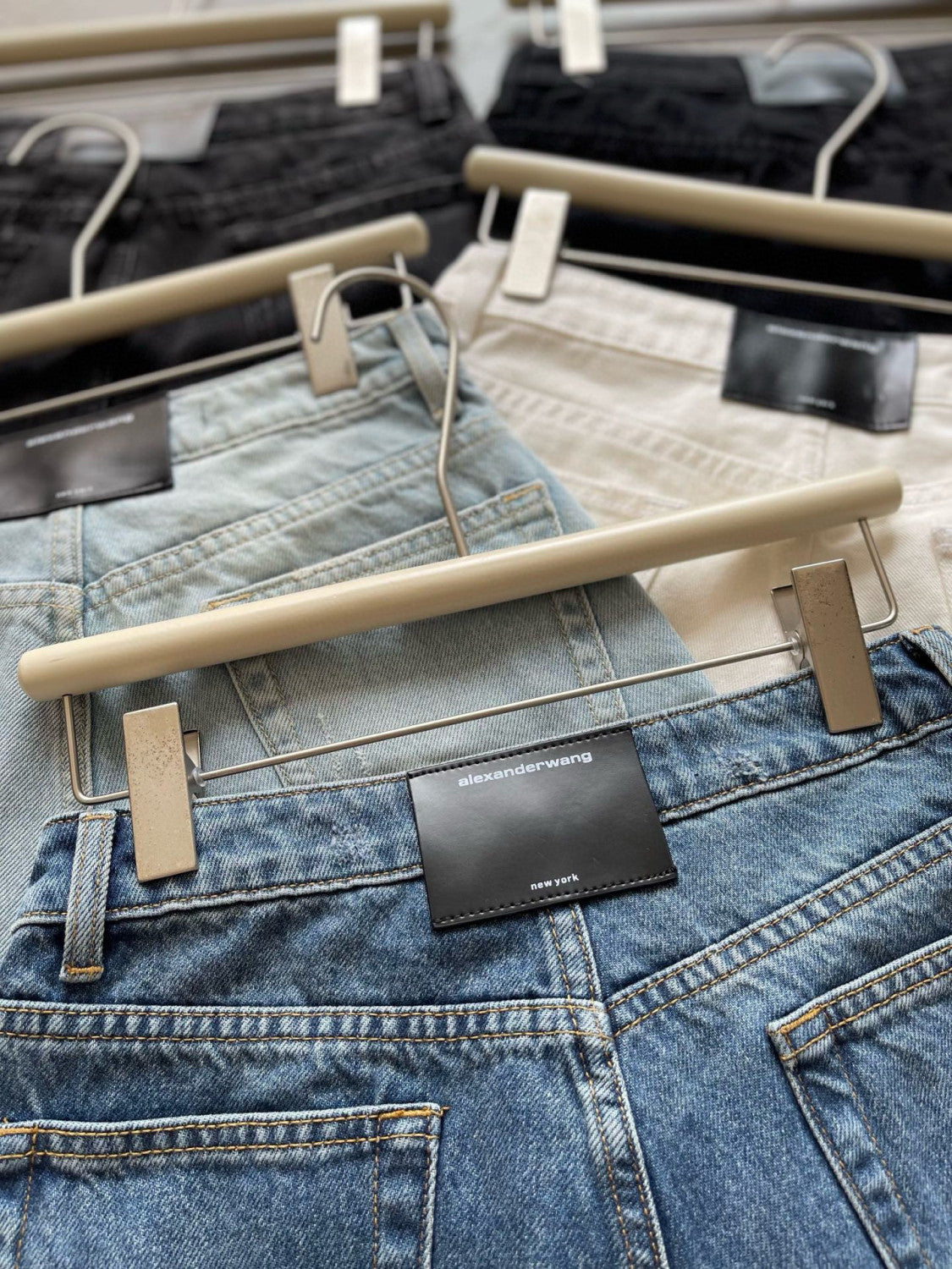 Women's Summer Washed Solid Colour Worn Raw Edge Denim Shorts #76852