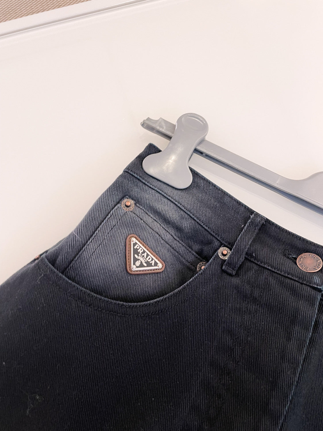 Women's Spring and Autumn Solid Color High Waist Wide Leg Loose Jeans Pants #74923