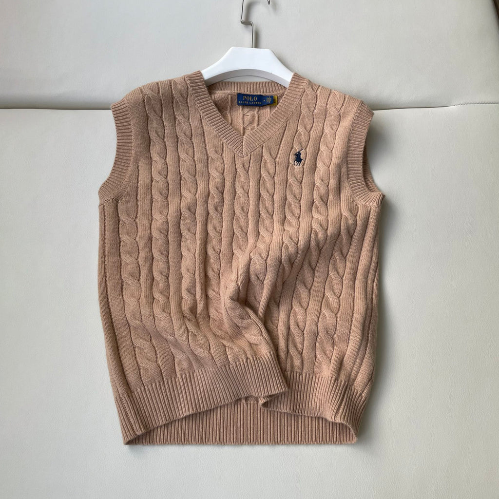 Men's and Women's Spring/Summer Embroidered Logo Solid Color Crew Neck Knit Sleeveless Tank Top Vest #76143