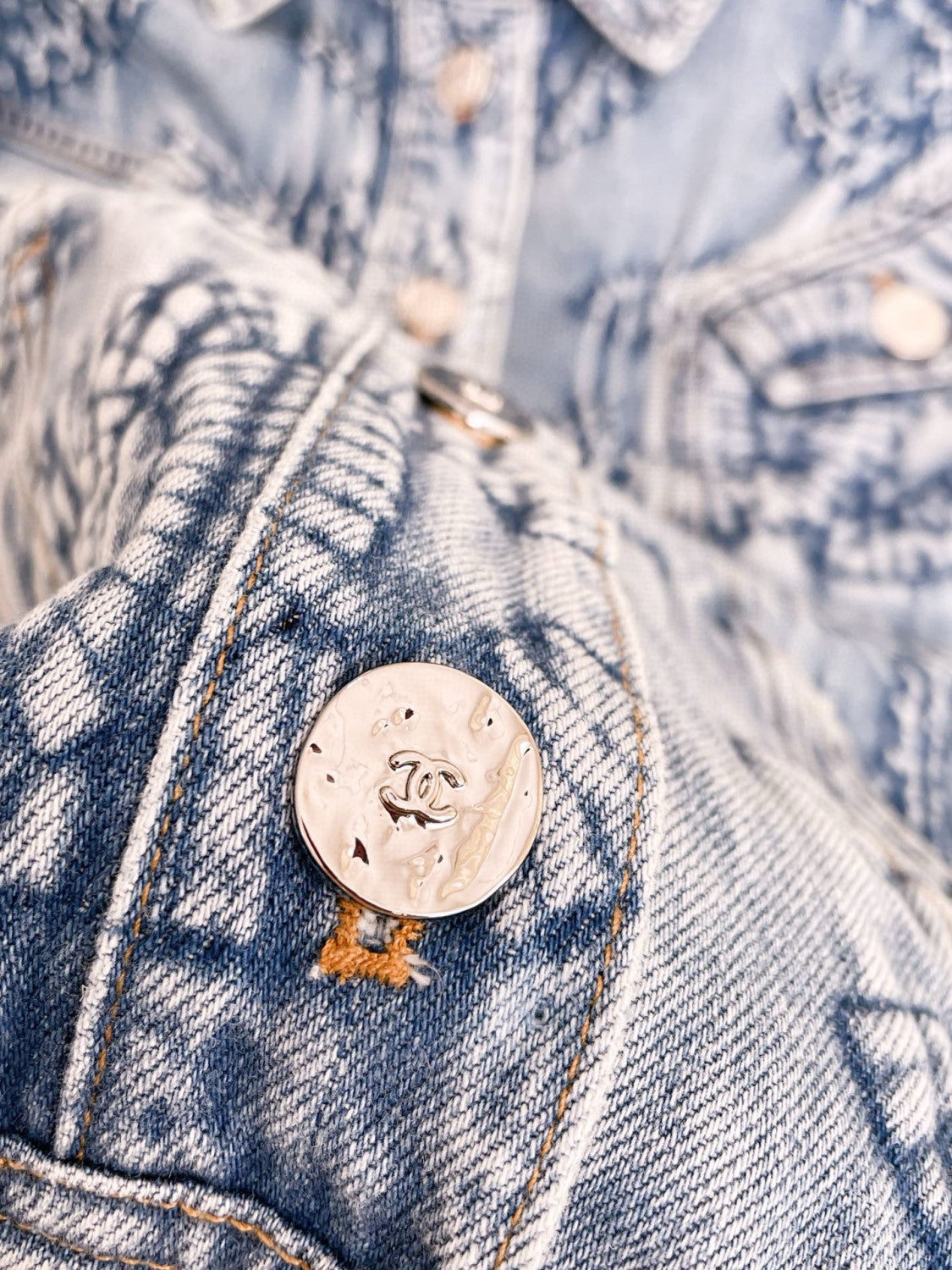 Women's Spring and Autumn Blue Tie-Dye Washed Denim Vest Jacket #72677