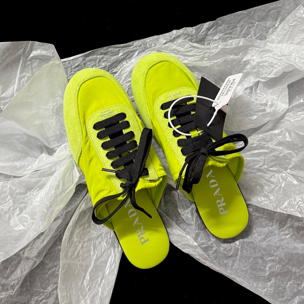 PR Women's Solid-color Nylon Fabric And Suede Low-top Lace-up Training Shoes #77761