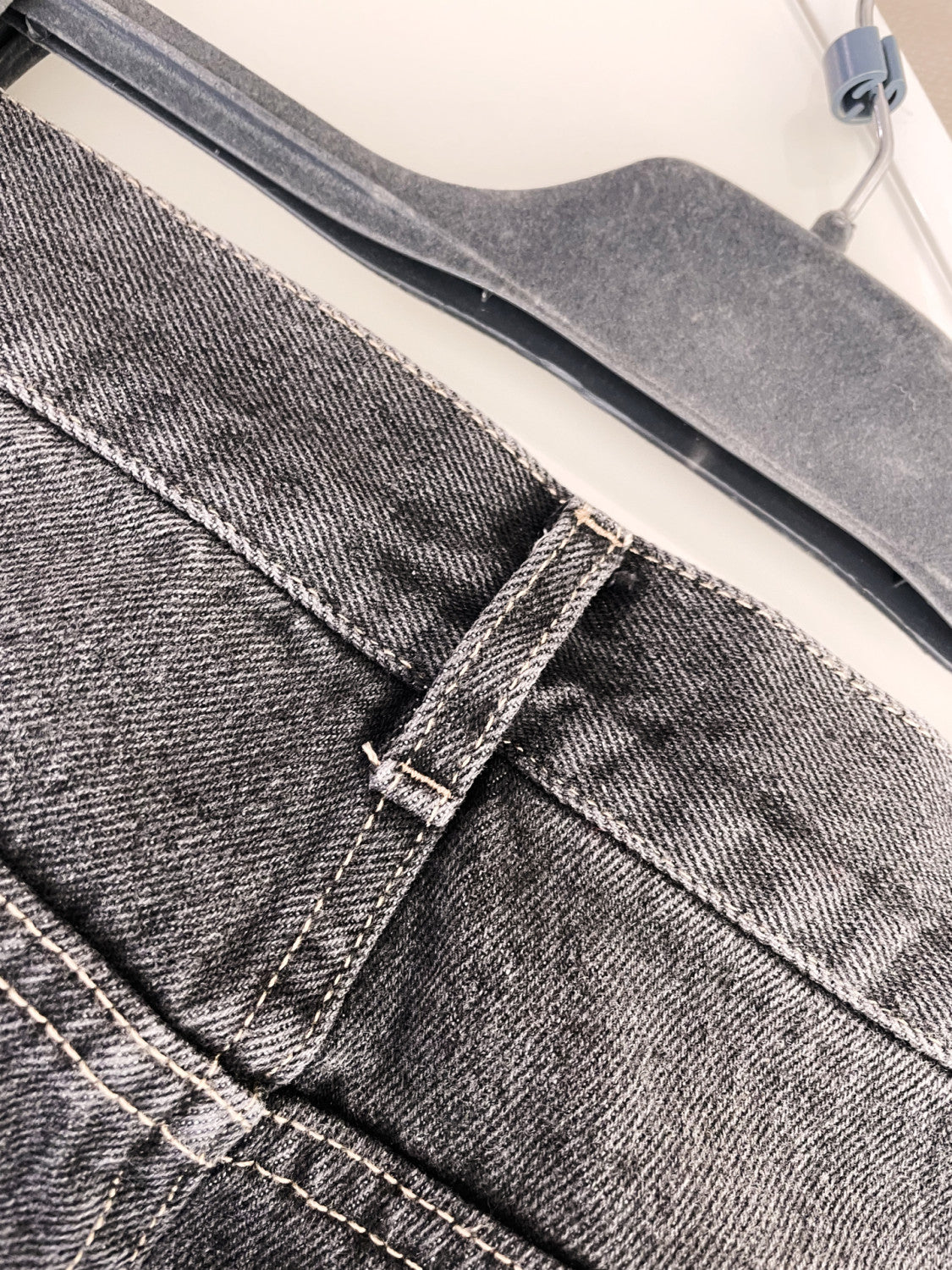 Women's Four Seasons Solid Color Wide Leg Flared Pants Casual High Waist Denim Pants #71919