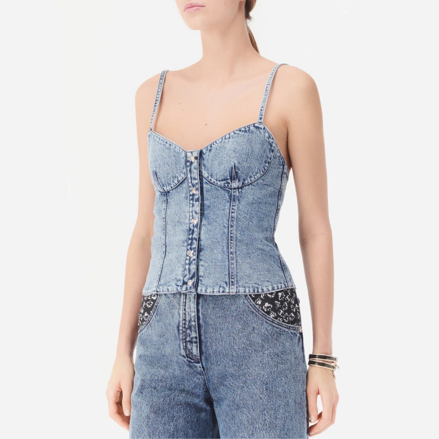 Women's Spring/Summer Casual Fashion Camellia Halter Denim Vest #78685