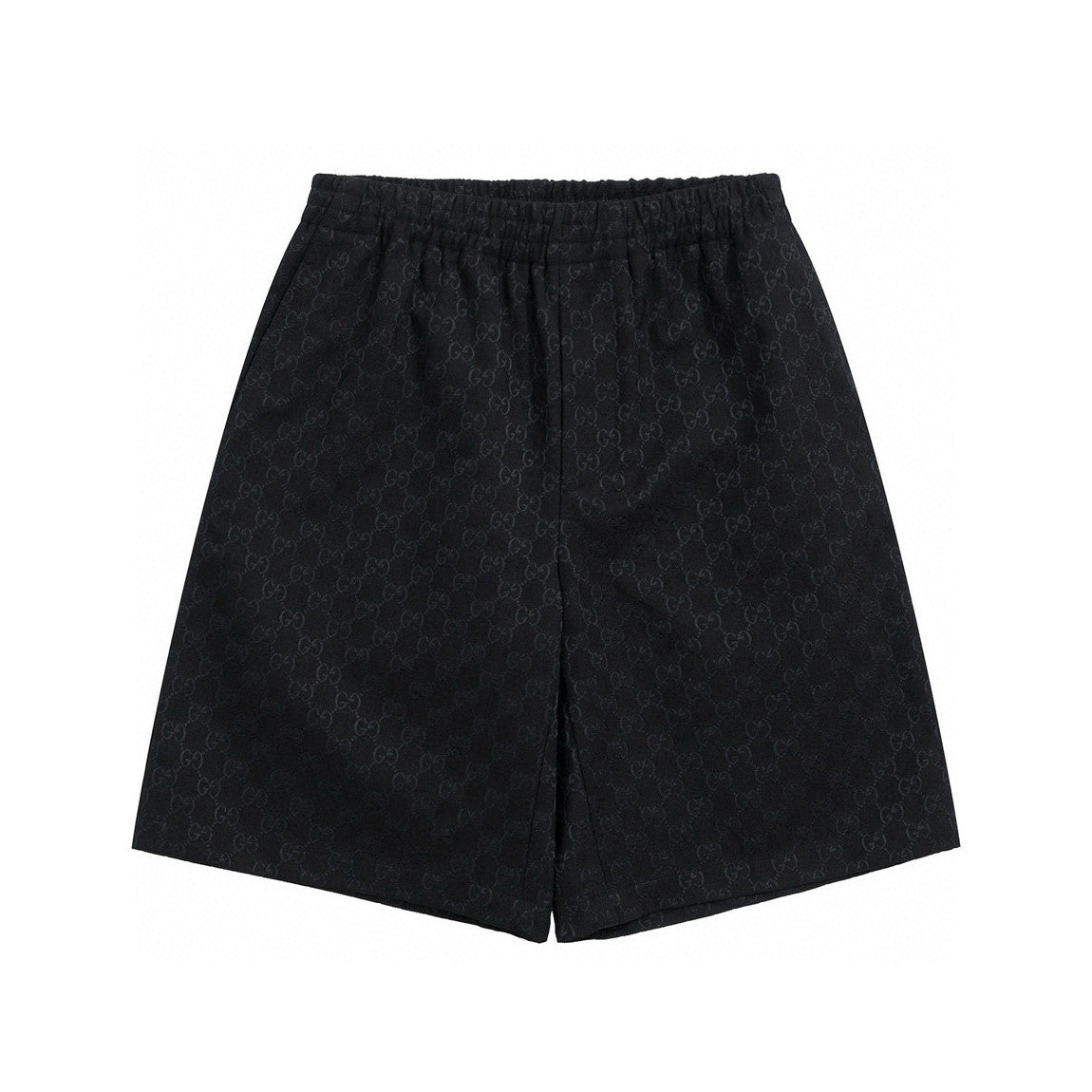 Men's Summer Black Full Printed Linen Short Sleeve Lapel Cotton Shirt Stretch Shorts Suit Set #98562