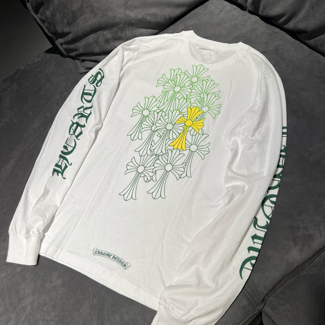 Men's and Women's Summer Colorful Cross Pattern Long Sleeve T-Shirt Pullover Sweatshirt #98593