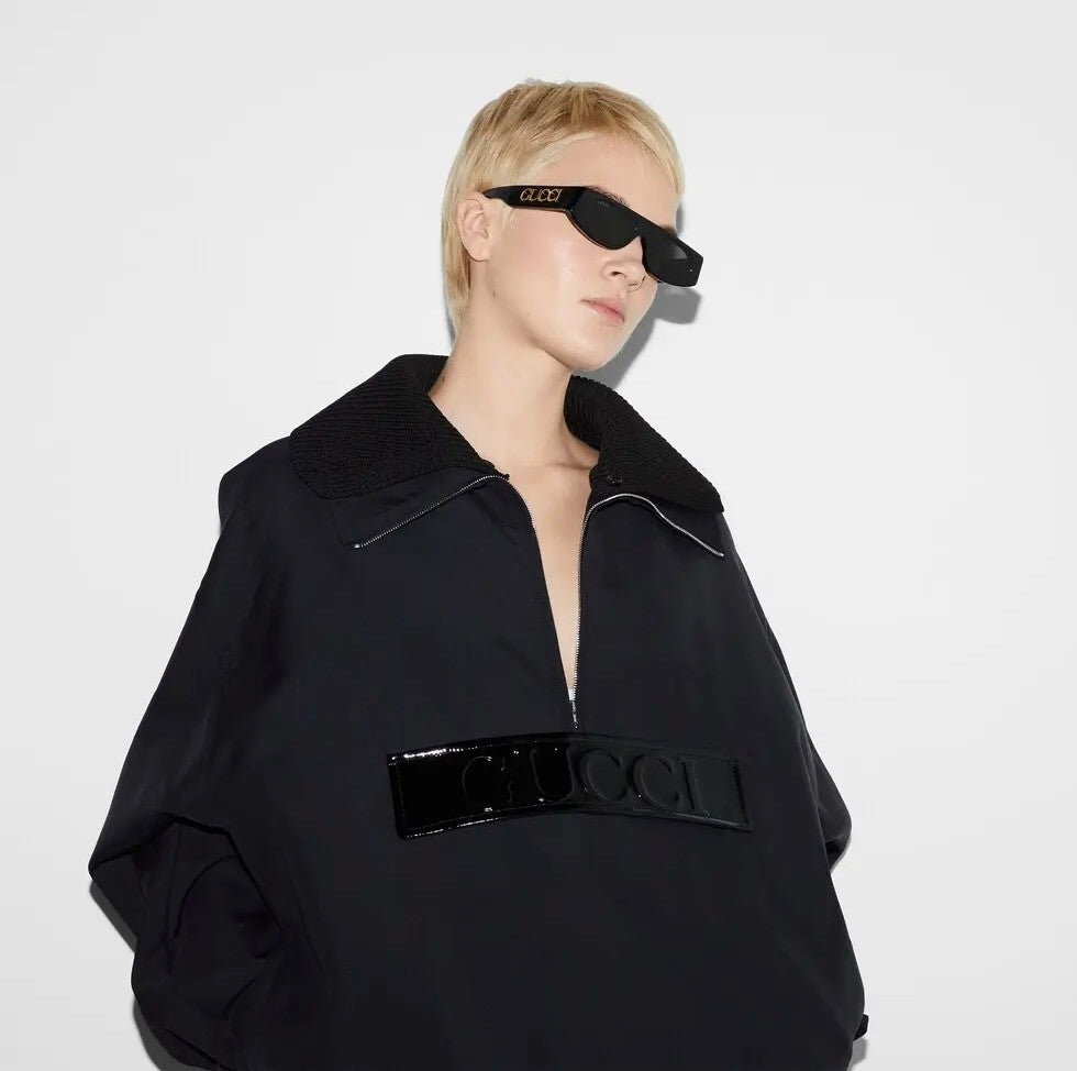 Women's Spring/Summer Solid Color Letter Logo Lapel Drop Shoulder Long Sleeve Half Zip Sweatshirt Jacket #72915