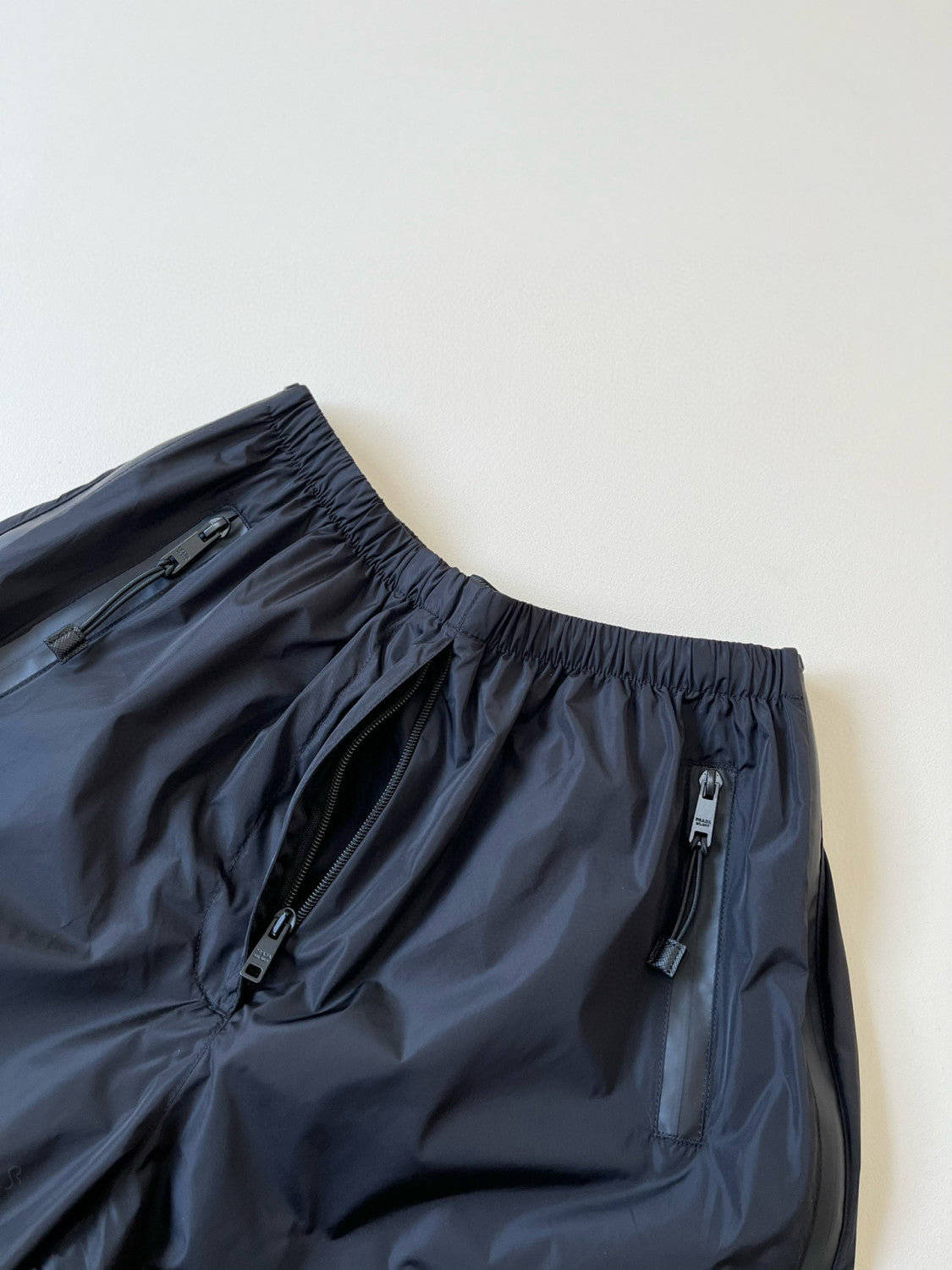 Men's Spring/Summer Black Nylon Side Zip Jogger Pants #98995