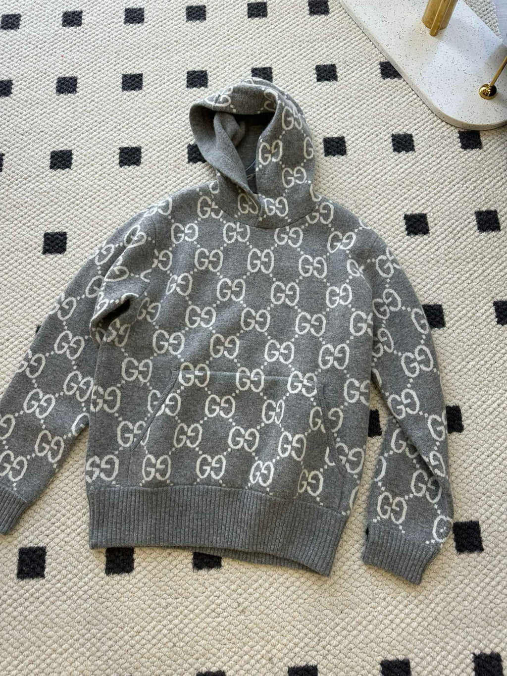Men's Spring and Autumn Monogram Printed Long Sleeve Hooded Sweatshirt Pullover Sweatshirt #97962