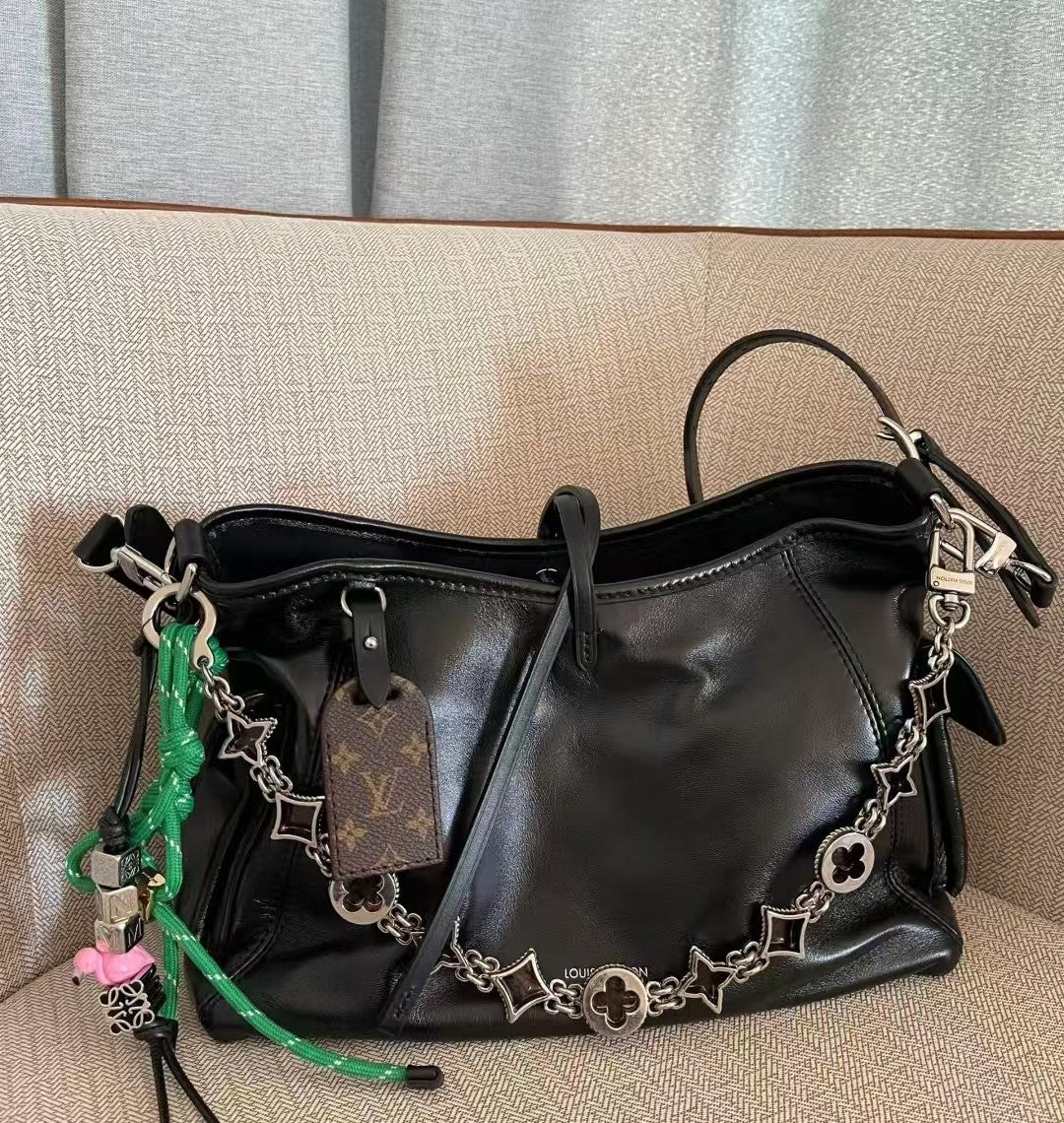 Men's Silver Letter Logo Openwork Design Brass Pant Chain Bag Chain Jewelry #73189