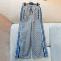 Men's and Women's Spring/Fall Fashion Casual Drawstring Zipper Vintage Print Pants #78754