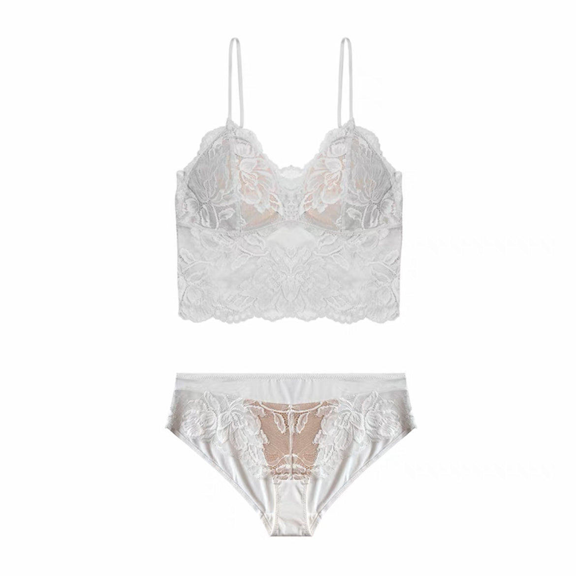 Series Floral Lace Underwear Solid Color Fashion Sexy Bra & Panty Set Ngvp #6167