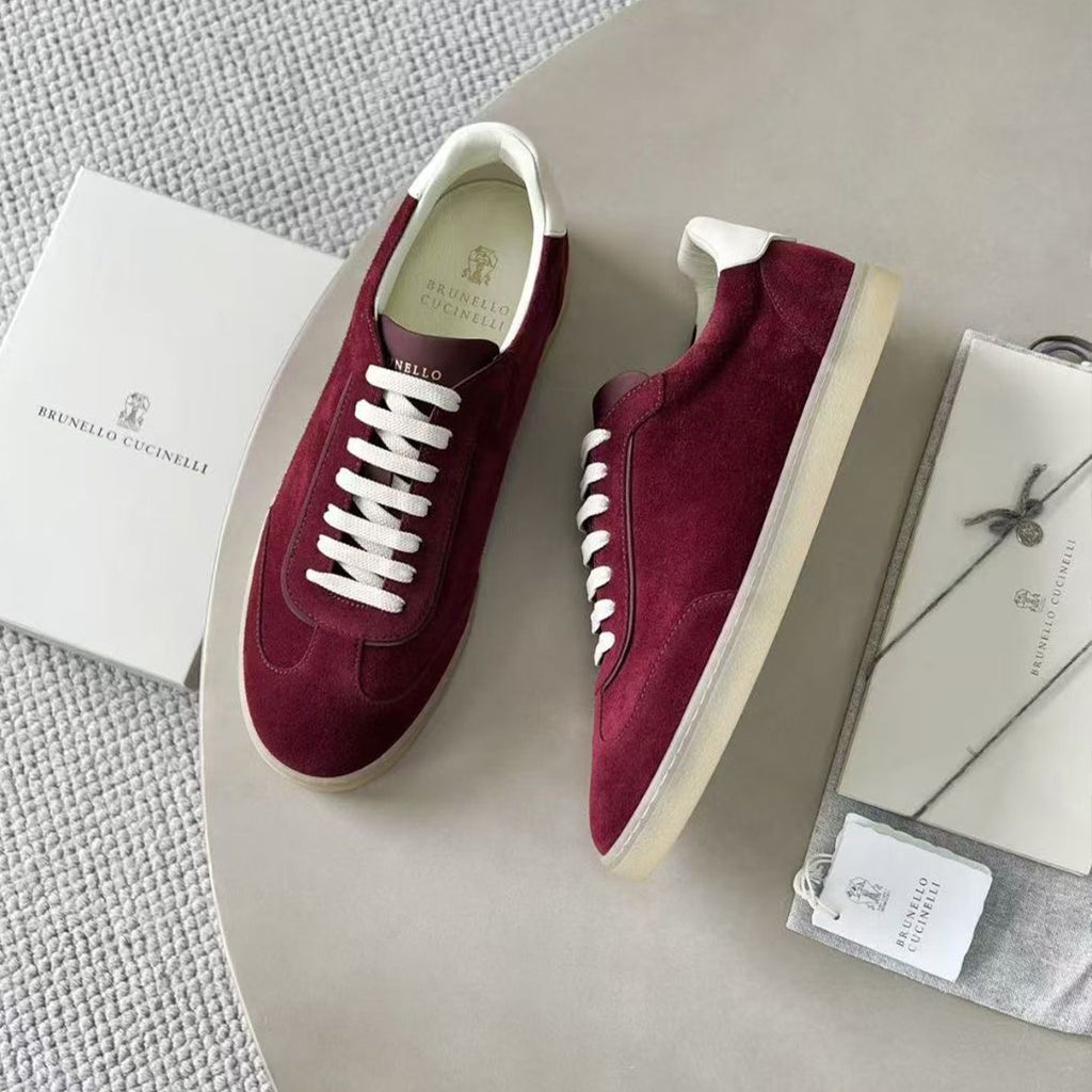 BC Men's Spring And Summer Washed Suede Rubber Sole Shoes Fashion Casual Solid Color Flat Sneakers Ngvp #1983