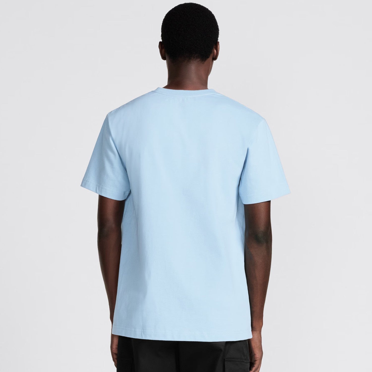 CD Men's Summer Solid Color Letter Logo Printed Loose Round Neck Cotton Short Sleeve T-Shirt #98432