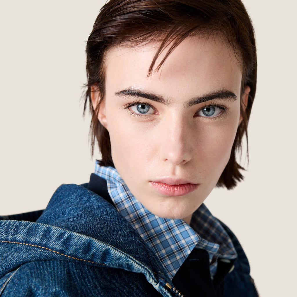 Women's Fall/Winter Denim Hooded Jacket with Zipper Pockets Retro Fashion Trend Dark Blue Jacket #193836