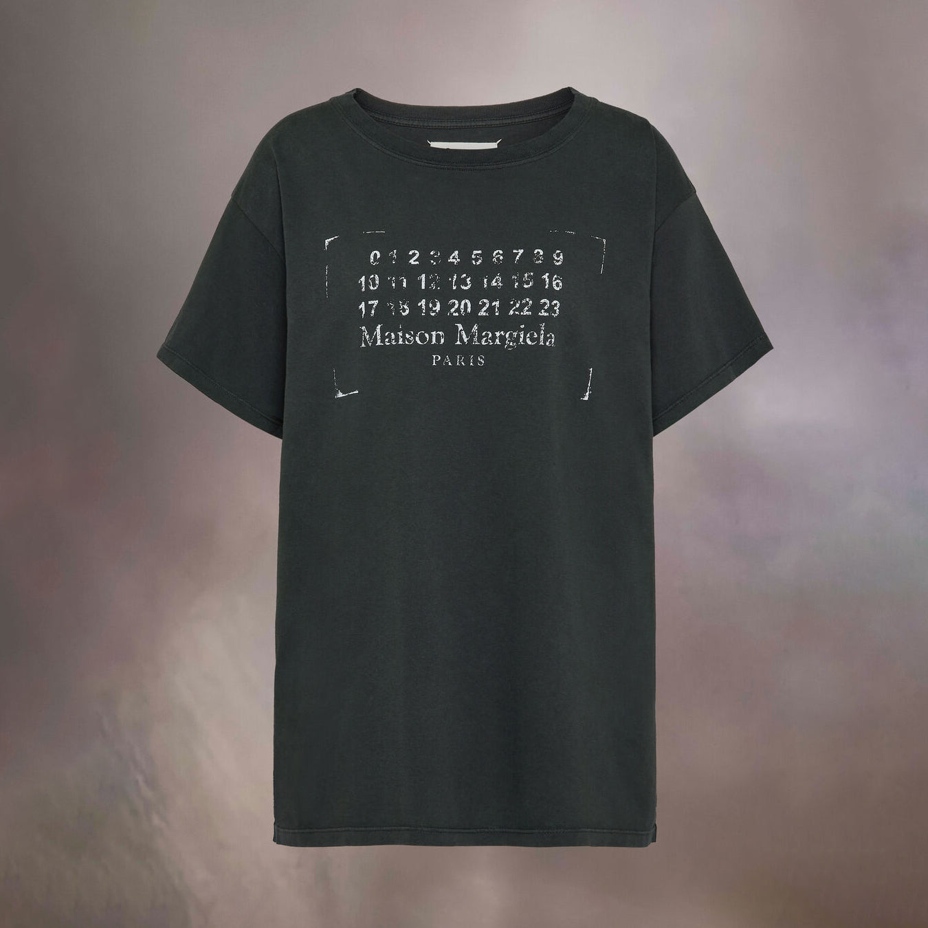 Maison Margiela Women's Summer Alphanumeric Printed Round Neck Solid Color Cotton Short Sleeve T-Shirt #75578