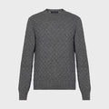 Men's Spring. Autumn And Winter Damier Signature Crew Neck Plaid Solid Color Long Sleeve Fitted Wool Sweater Ngvp #9311