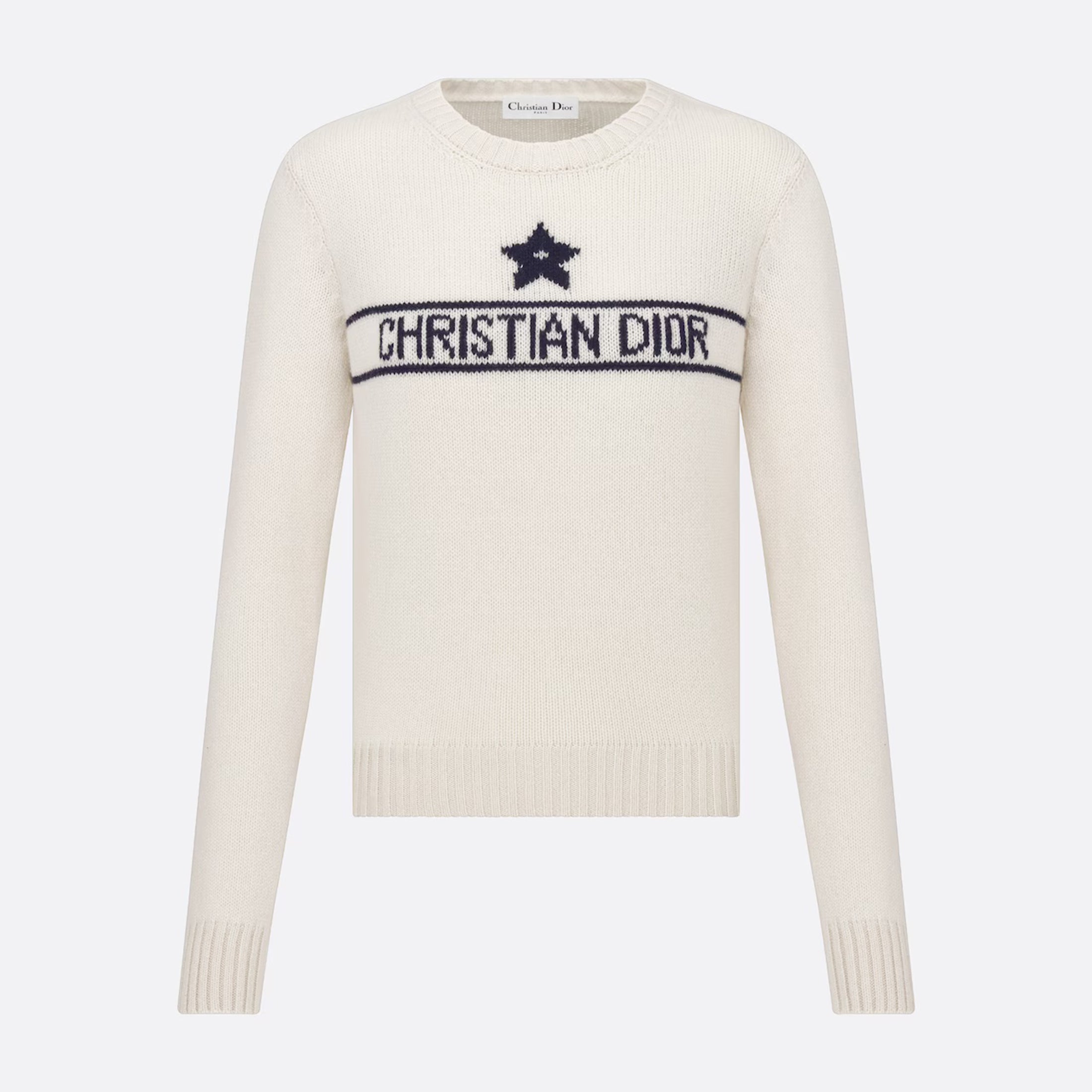 Women's Autumn And Winter Jacquard Knit Sweater Gray Pink 100% Cashmere Fabric With Logo Round Neck Long Sleeve Pullover Knitted Sweater #71784