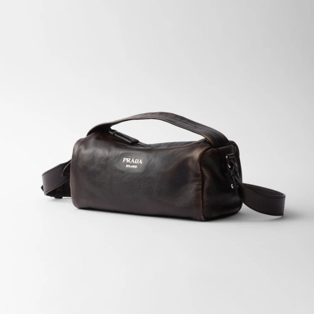 runway collection Cylinder bag Leather Shoulder Bags  #193912